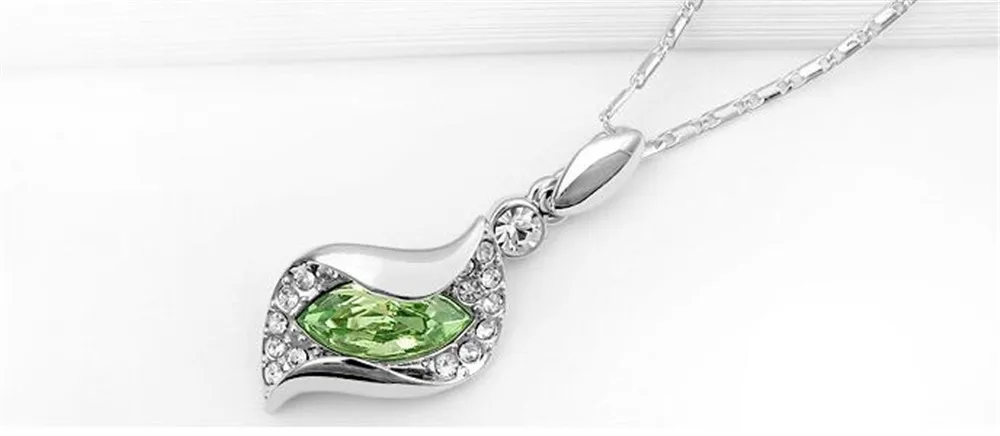 Модный Ювелирный Набор из кристаллов Swarovski, длинные висячие серьги, ожерелье, подвески, Женские аксессуары для свадебной вечеринки, подарок-2811