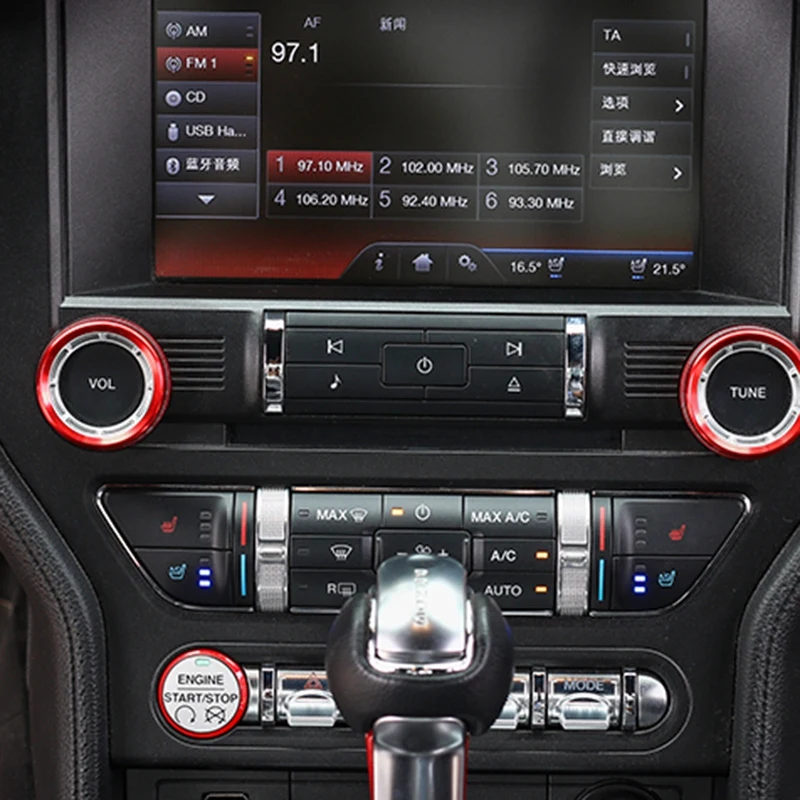 Автомобильный Кондиционер Регулятор планки для Ford Mustang поколения красный