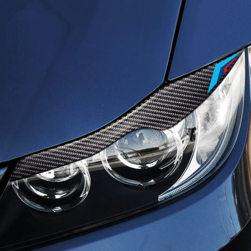 

Наклейки для бровей для BMW 3 серии, аксессуары для модификации фар E90, декоративные полоски для бровей лампы 05-12