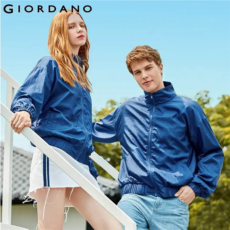 Giordano мужская куртка со стоячим воротником тонкая ветровка дышащая сетчатая подкладка мягкая свободная Casaco Masculino 91079687