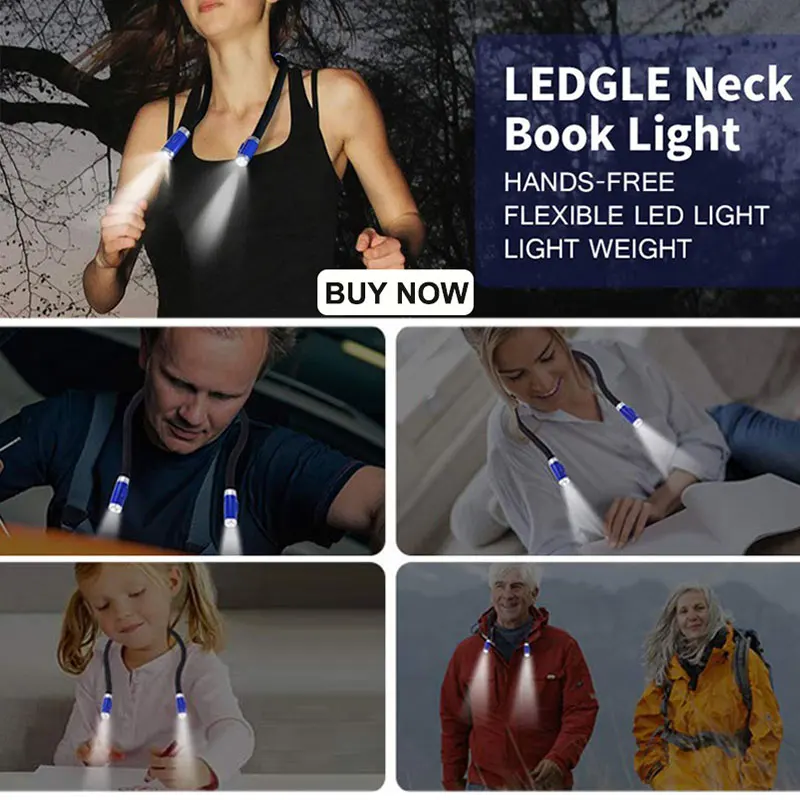 Ledgle Высокое качество Новинка светодиодный ночник фонарик гибкий Handsfree Средства