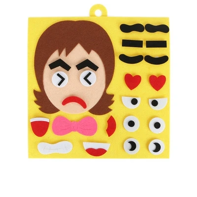 30*30cm Kid Felt Early Learning Toys Baby Emotion Expression Busy Board Montessori Educational Toy For Boys and Girls 6