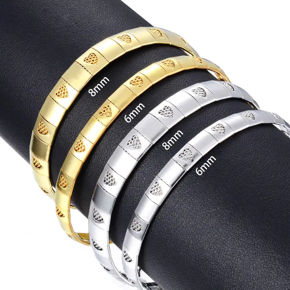 Stainless Steel Bracelet Width 6/8MM Women