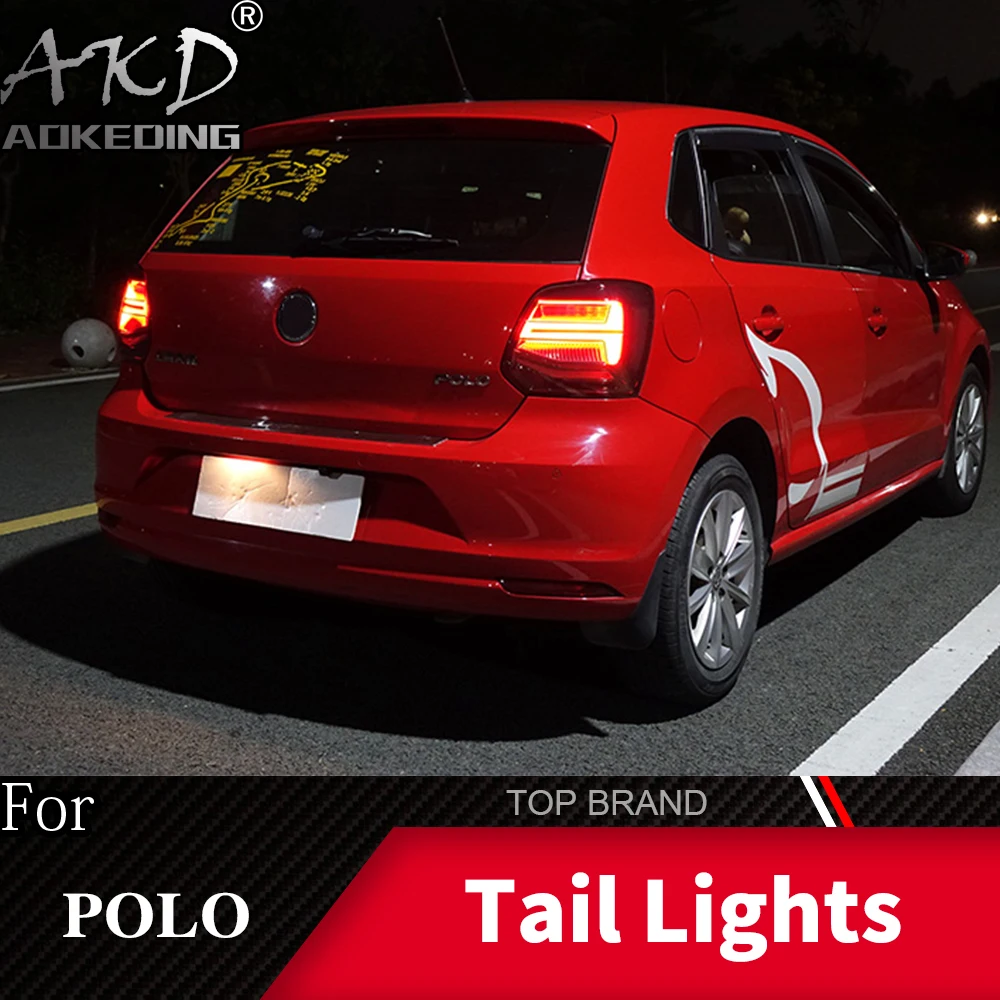 Задний фонарь для Volkswagen new Polo 2009- светодиодный задние фары, противотуманные фары Дневные ходовые огни DRL Тюнинг автомобилей Автомобильные аксессуары