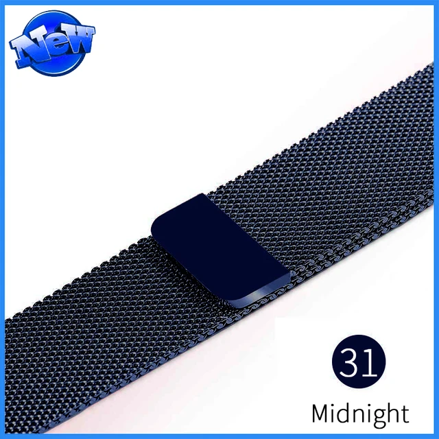 Strap For Apple watch band 44mm 40mm 42mm 38mm 41mm 45 stainless steel Metal bracelet magnetic Milanese loop Apple watch 34567se Midnight