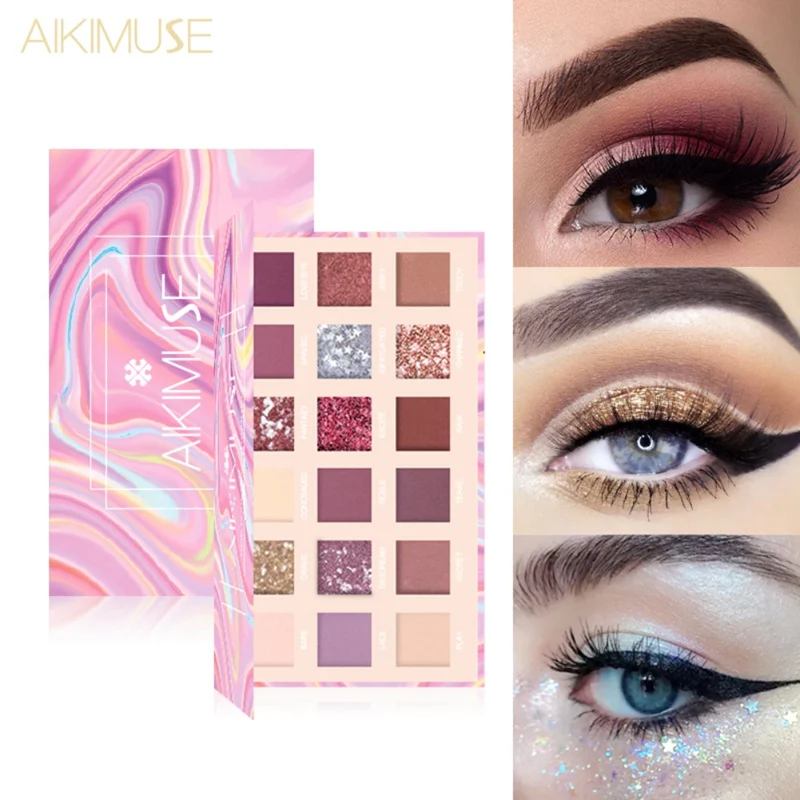 

18-Color Glitter Eyeshadow Palette Matte Shimmer Eyeshadow Make Up Cosmetic Eye Shadow Makeup Pallete-