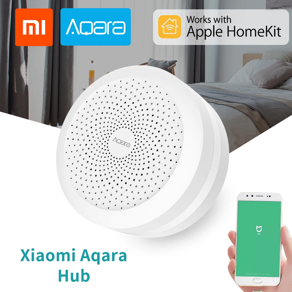 original Xiaomi Aqara Gateway Hub для Apple Homekit с RGB светодиодный ночной Светильник умный дом центр поддержка Aqara MIJIA домашнее приложение Голосовое управление - Цвет: original