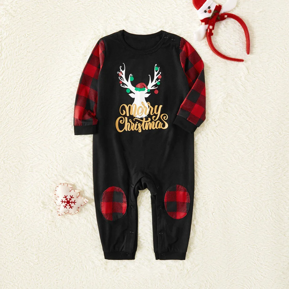

Christmas Family Pajamas Set Christmas Clothes Parent-child Suit Home Sleepwear New Baby Kid Dad Mom Matching Family Outfits