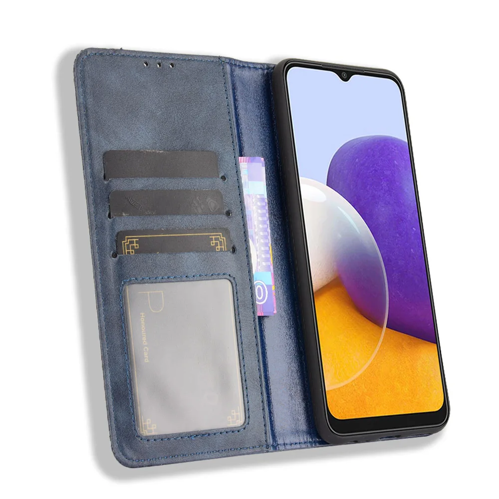 Leather Wallet Flip Phone Case with Magnetic Closure and Photo Frame