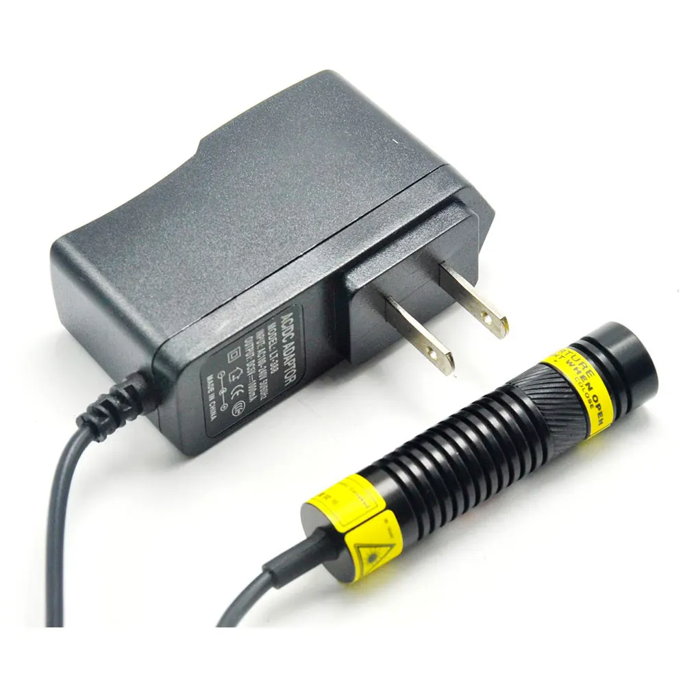 

Dot/Line/Cross Focusable 405nm 80mW Violet Blue Laser Diode Module w/ 5V Power Adapter 16mm*68mm