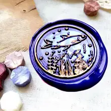 Глубоководные рыбы запечатывания воск штамп-Восковая печать комплект печатей-Восковая запечатывание Ки-персонализированная печать воска штамп-журнал штампы-индивидуальная восковая печать sta