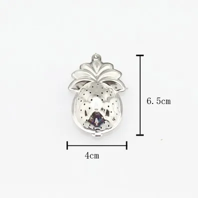 Pineapple Сердце/дом/утка/обезьяна/чайник/шар/Птица/раковина полная форма нержавеющая сталь заварочный фильтр ситечко чайная ложка-шарик - Цвет: Pineapple