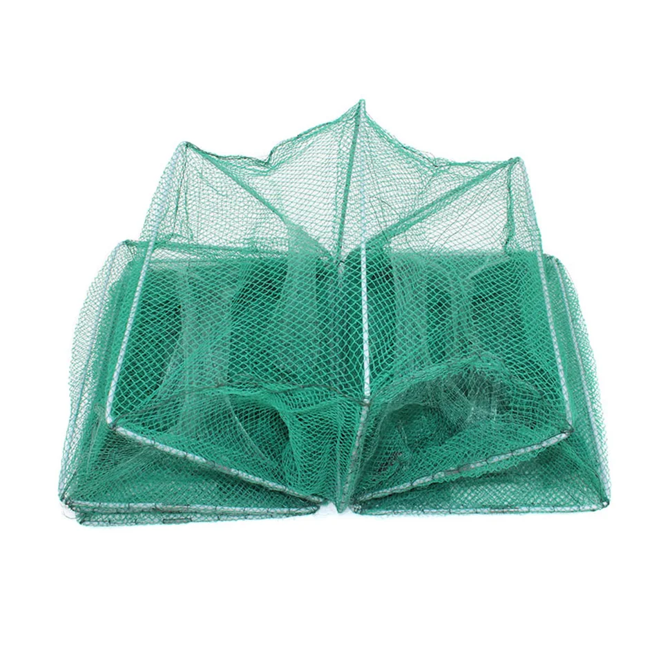 Piège à Poisson Pliable En Filet – 2 Pièces – Pour Crabes, Anguilles, Crevettes… – Facile à Utiliser Et à Transporter