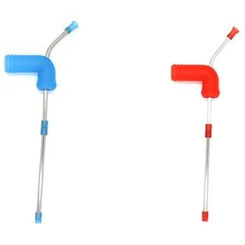 

2x Beer Snorkel, Double Beer Snorkel, Beer Dispenser Blue & Red