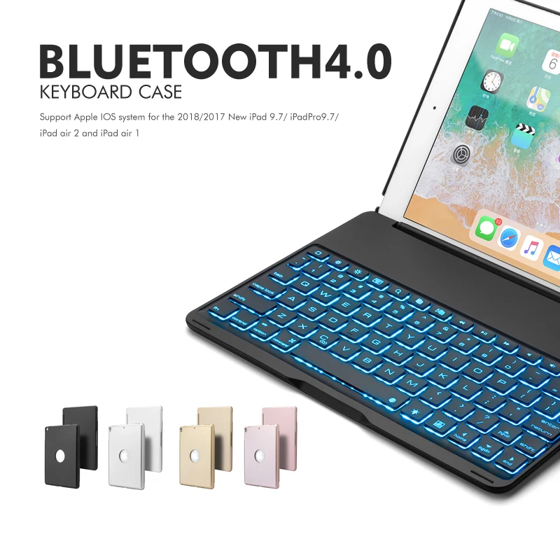 5 1 Bluetooth клавиатура dor iPad pro 10 дюйма чехол с алюминиевой клавиатурой +