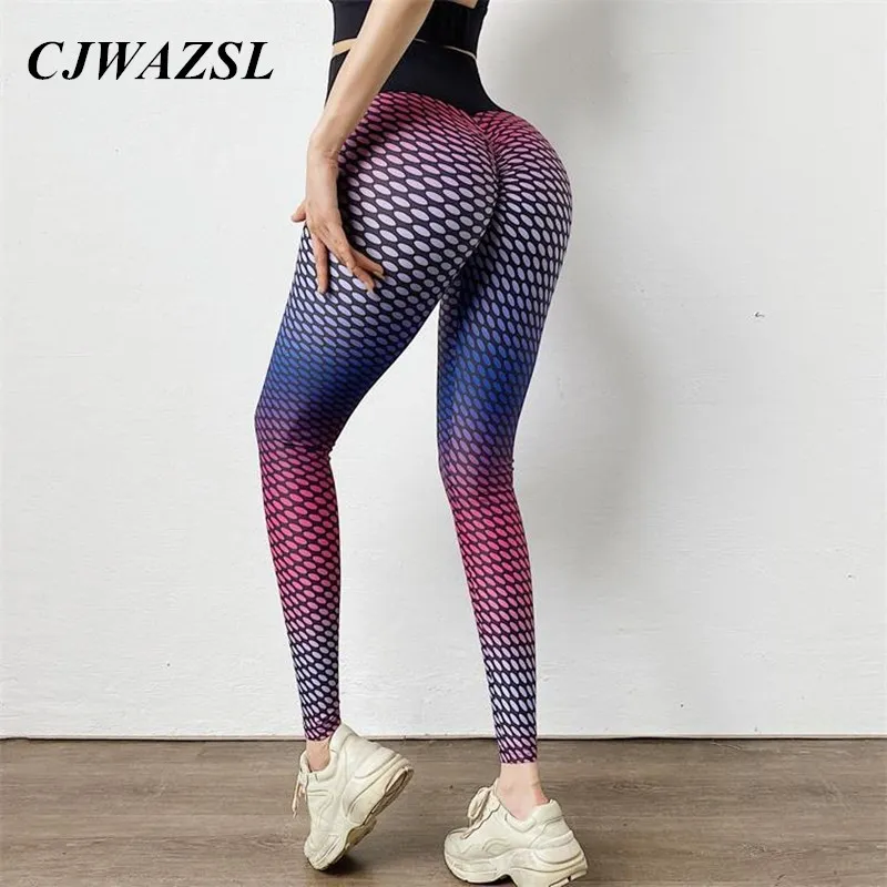 

Women's yoga fitness pants hip hips wave point yoga pants sweat-absorbent breathable sexy fashion tights