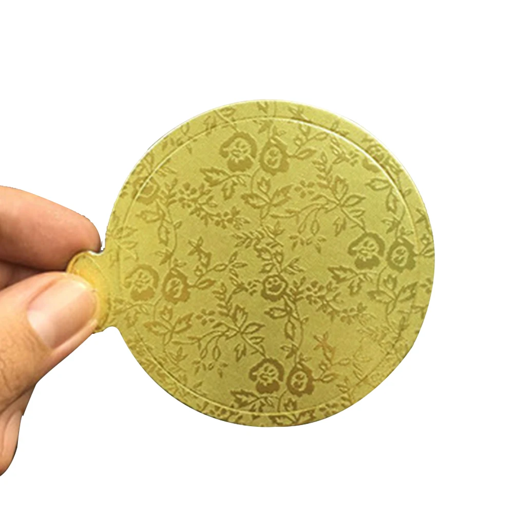 100Pcs Thick Gold Round Eco-friendly Lightweight For Cake Making Cake Board Decorative Kit