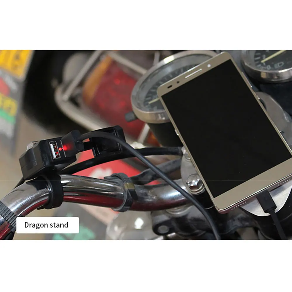 12 V-24 V USB мотоцикл на руль Dual USB разветвитель на Зарядное устройство Мощность адаптер для мобильного телефона Водонепроницаемый Универсальный