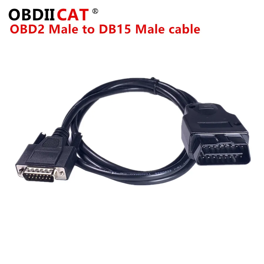Автомобильный Кабель OBD 2 OBD2 Male to DB15 CABLE OBDII Удлинительный кабель автомобильный