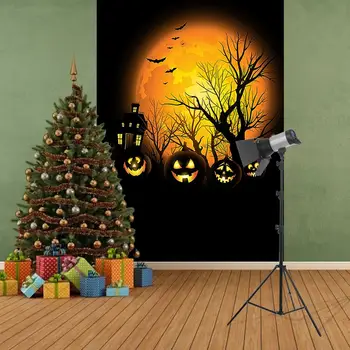 

Photographic Halloween Screen Photo Background Backdrops Clothes Halloween Decor