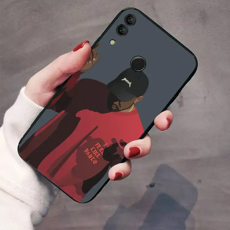 Kanye Omari Tây Rap Điện Thoại Ốp Lưng Huawei Honor 7C 7A 8X 8A 9 10 10i Lite 20 NOVA 3i 3E huawei silicone case