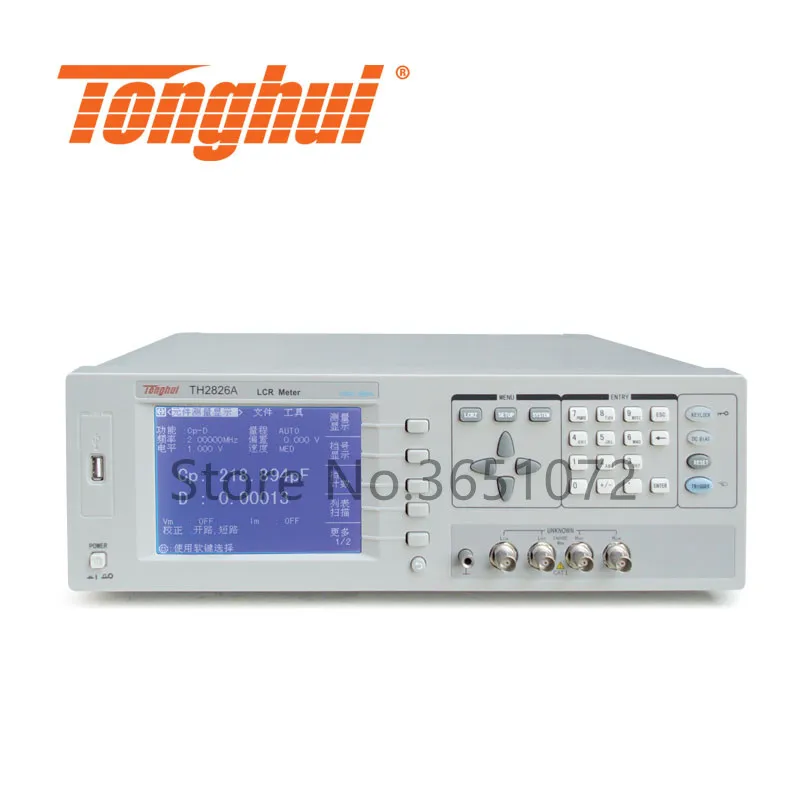 

TH2826A 20Hz-2MHz High Speed Digital LCR Meter 0.1% Accuracy RLC Meter