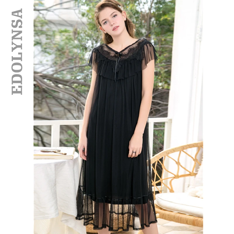 Robe De Nuit Longue Blanche En Dentelle Pour Femmes Tenue De Maison Lingerie Style Princesse Ete 2021 T843 Aliexpress