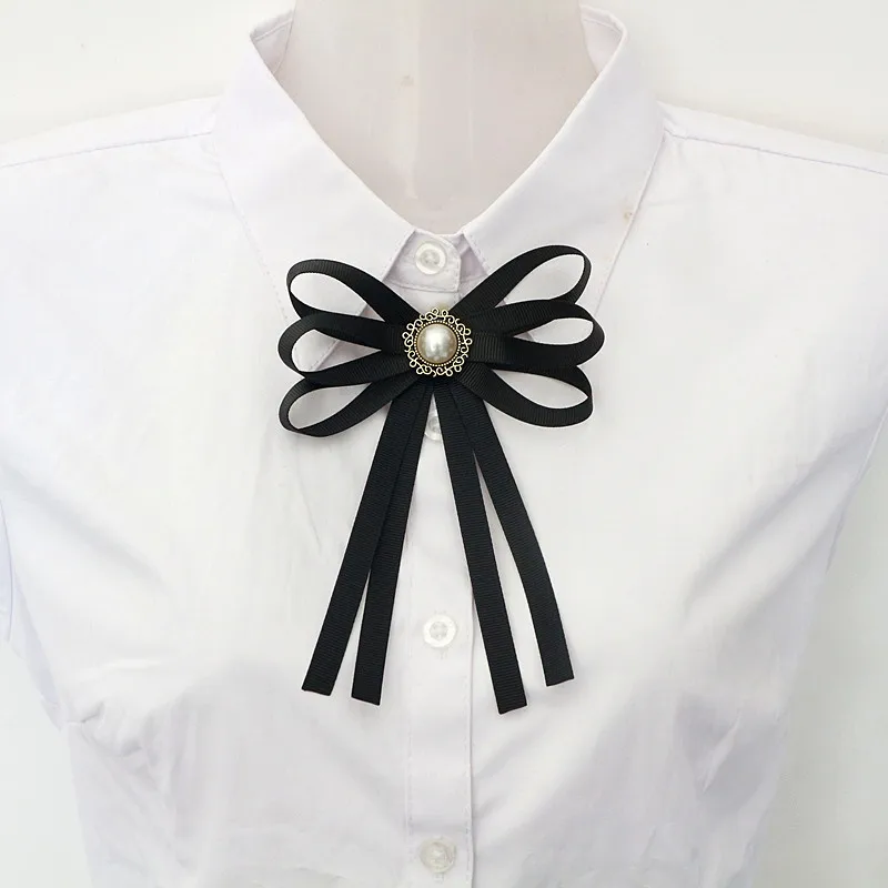 21colors Women Shirt Ribbon Bow Brooch Pins Bow Tie Brooches ...