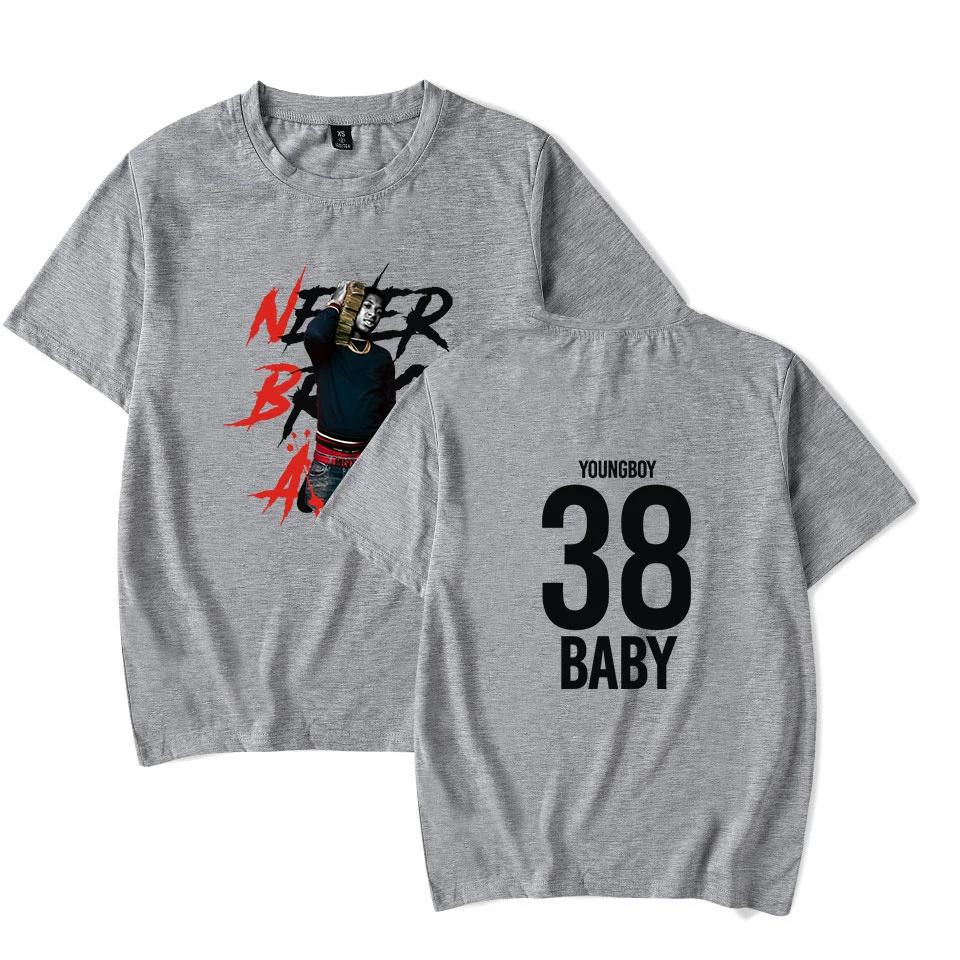 YoungBoy Never Broke Again high Street white t shirt Summer Classic Short Sleeve t shirt men/women Casual Design Tops