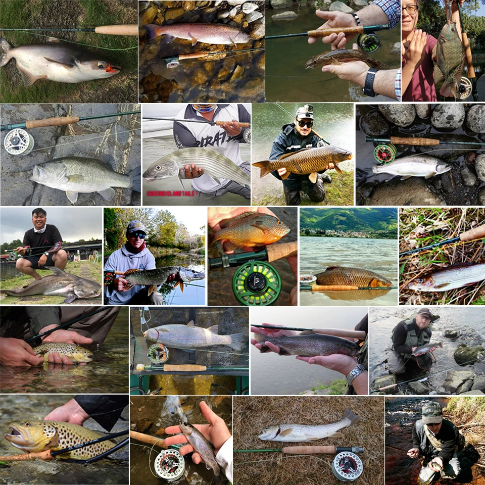 MAXCATCH EXTREME-X フライフィッシングロッドとリールのコンボ、3-8WT