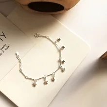 Новое поступление корейские горячие модные простые металлические звезды очаровательные браслеты для женщин ювелирные изделия девушка студенческий браслет в подарок