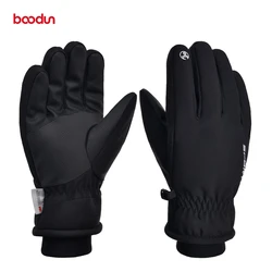 BOODUN Winter Outdoors Sport Ski Gloves Waterproof Windproof Warm Thermal Fleece Handschoenen Touch Screen Snowboard Ski Gloves
