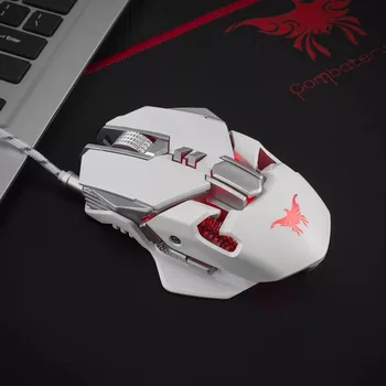 

Mechanical computer gaming mouse office home 7-key game line four-speed optical mouse speed adjustable, suitable for PC, 6400dpi
