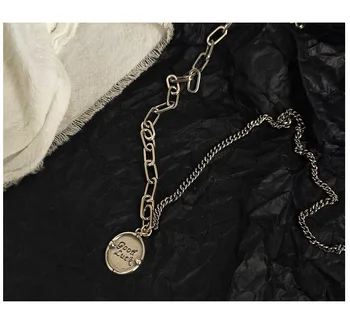 

Timeless Wonder 925 Sterling Retro Good Luck Chains Necklace Women Jewelry Gothic Ins Letter Top Punk Designer Gift Initial 4377