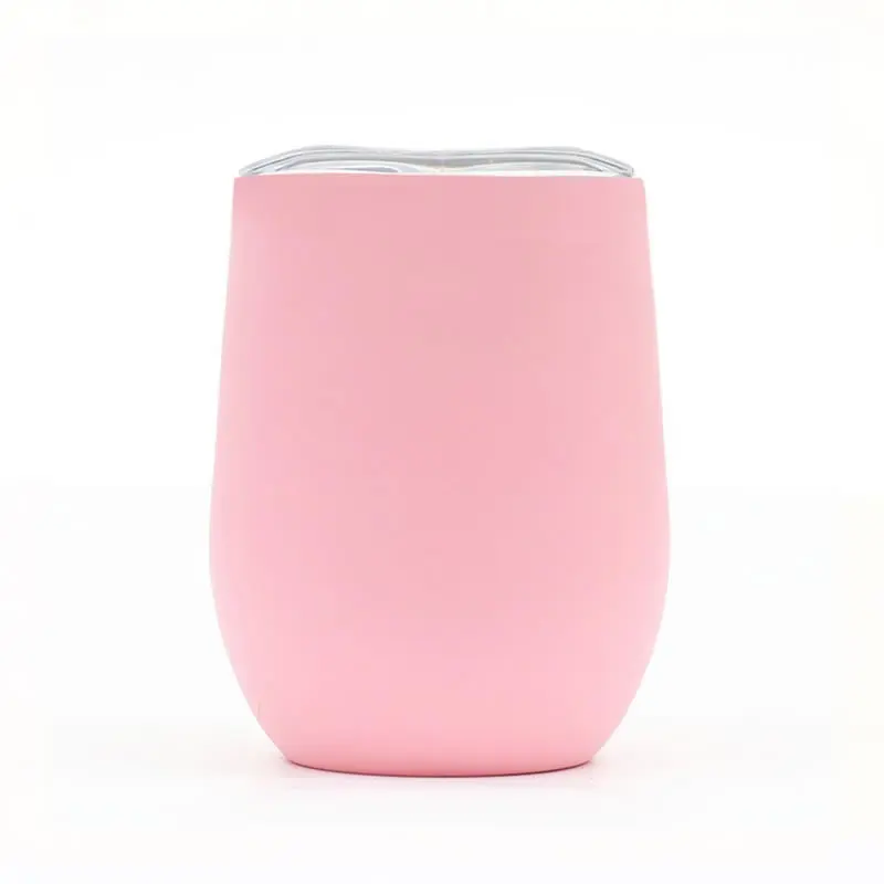 Pink OBR кружки из нержавеющей стали и кружки 12 унций пивные бокалы для вина уличная кофейная чашка портативный двойной вакуумный Термокружка с крышками - Цвет: Pink