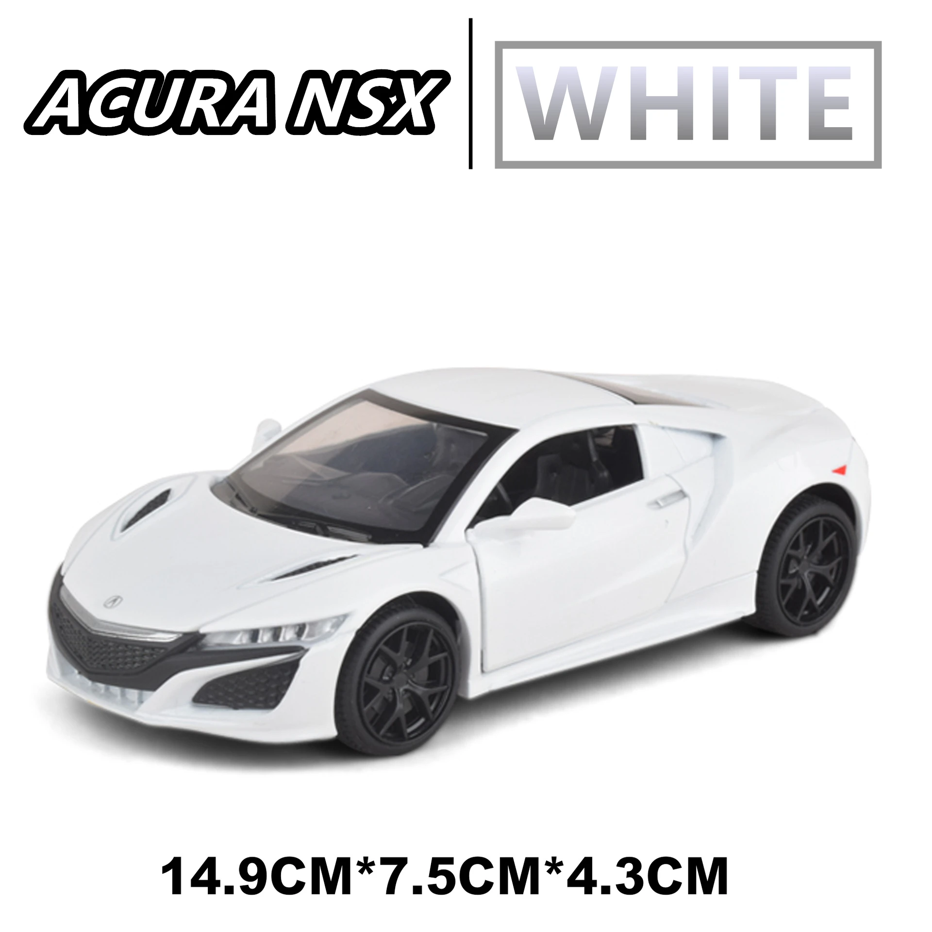 1:32 Honda Acura nsx звук и светильник дверь открытый сплав детская игрушка модель автомобиля коллекция подарок Выдвижной Автомобиль - Цвет: Красный