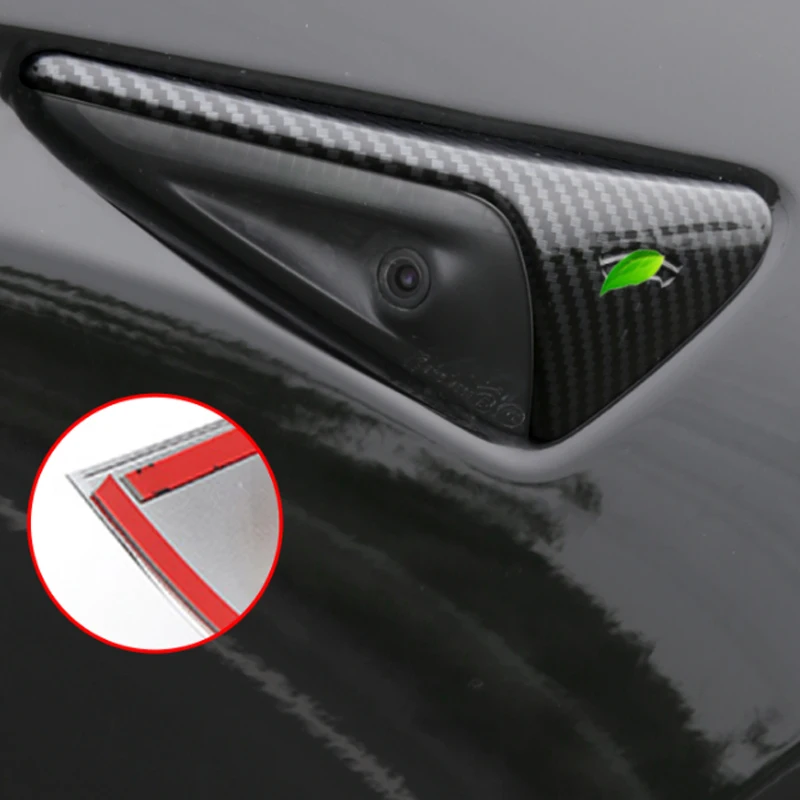 Foal горение для Tesla модель X S модель 3 2013- углеродное волокно сторона камеры крыло маркер крышка боковая решетка отделка значок наклейка
