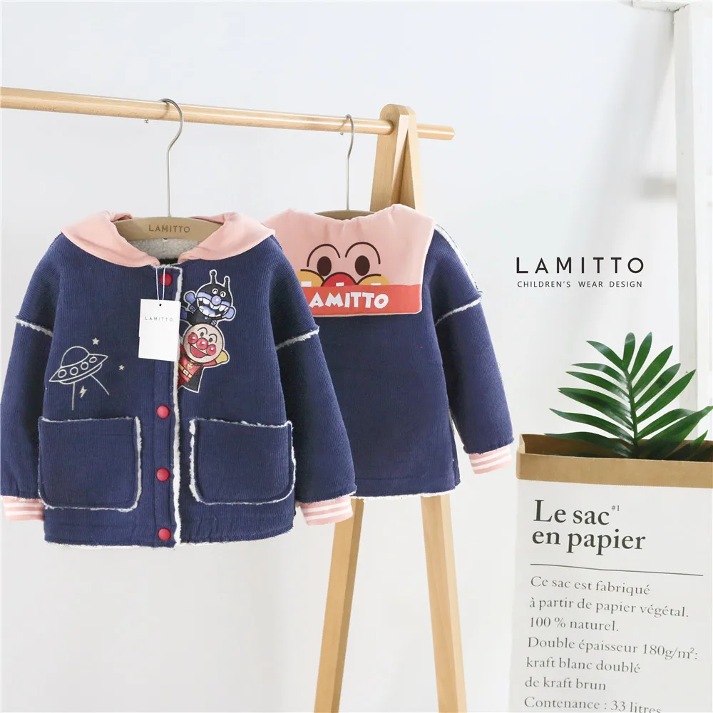 New Winter Clothes for Boys and Girls Removable Collar Naval Corduroy Jacket Kids Coat | Детская одежда и обувь