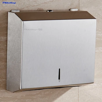 

Tlhottop Wall Mount Stainless Steel Single Fold Multi Fold C-Fold Tissue D Paper Towel Dispenser Polish Finished YJ-8671