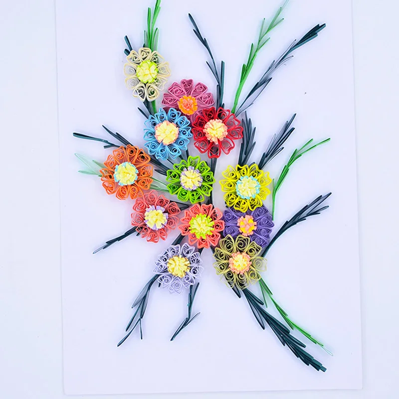 Handmade Craft quill tools Epoxy bottles Quilling Paper 3mm/ 5mm width 39cm Strips Paper Quilling Craft DIY Decoration - Image 6