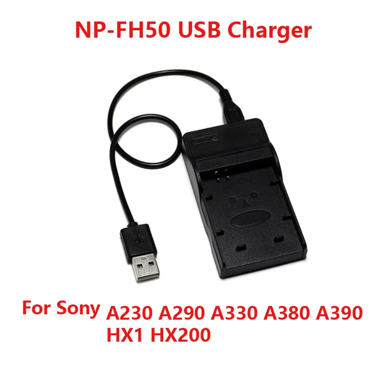 NP-FH50 USB Порты и разъёмы цифровой Камера Батарея Зарядное устройство для sony NP-BN1 NP-BX1 NP-F550 NP-FH50 NP-FH100 NP-FR1 NP-FW50 NP-FZ100 NP-BD1 FD1 - Цвет: NP-FH50
