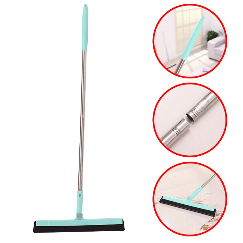 Wet Long Handle Dustless Clean Squeegee Bathroom Shower Water Scraper Garage Wiper Glass