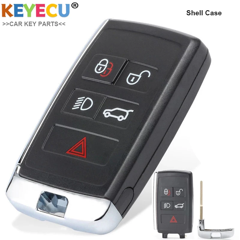KEYECU Smart Keyless Remote Car Key Shell Case for Land Rover Range 2018 2019 Fob 5 Button - KOBJXF18A With Insert Blade | Автомобили и
