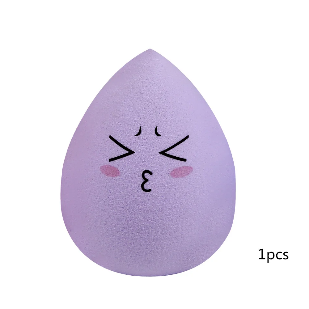 purple 1 шт Ctue форма капли воды косметический спонж для макияжа смешивание губок лицо Жидкая Основа крем макияж Косметическая пудра слойка - Цвет: purple