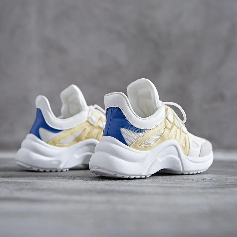 TEMOFON women chunky sneakers women casual vulcanize shoes casual fashion white ladies shoes plus size deportivas mujer HVT602 (23)