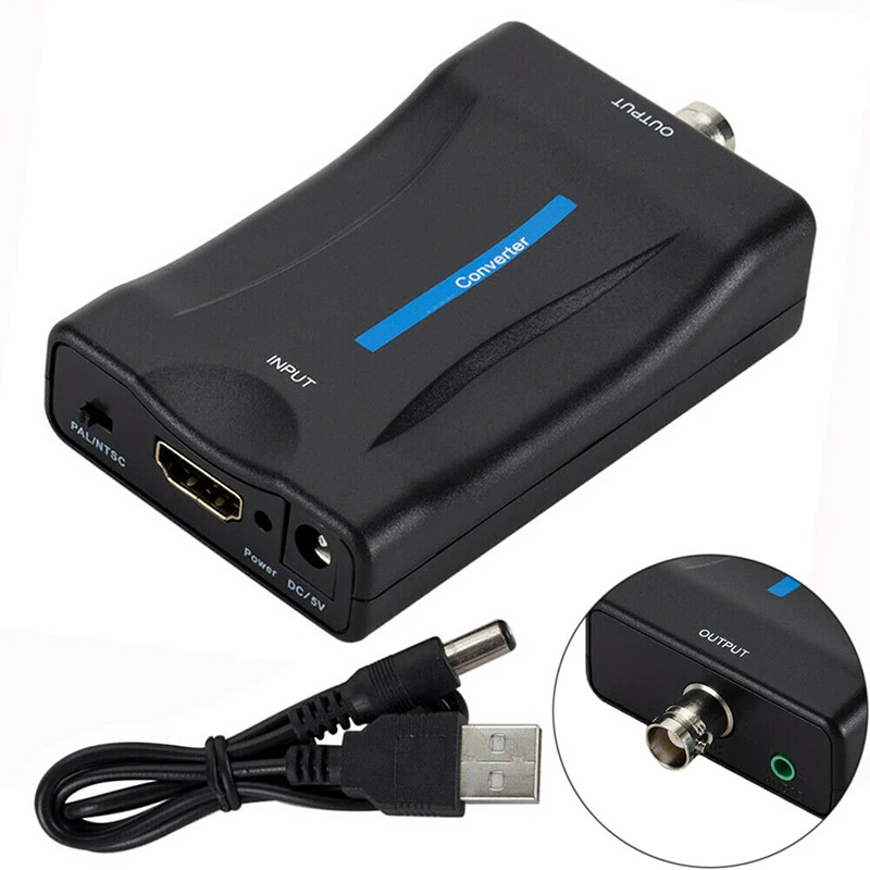 Преобразователь с HDMI-совместимым на BNC для PAL/NTSC BNC-совместимый преобразователь