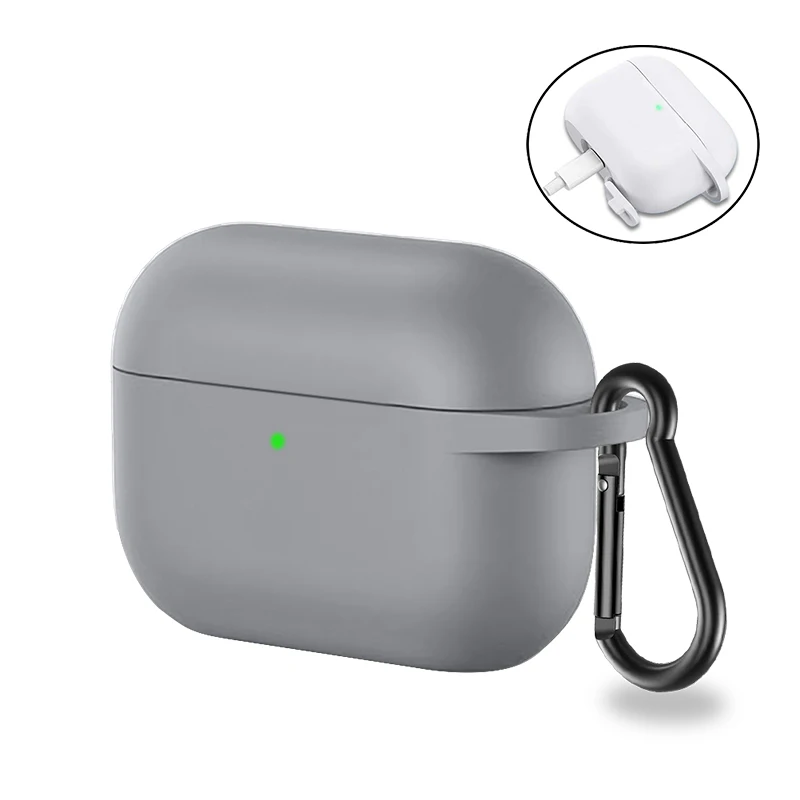 Grey Dustproof Защитный силиконовый чехол для AirPods Pro, противоударный устойчивый к царапинам TWS, Bluetooth, чехол для наушников, чехол для AirPods Pro - Цвет: Grey Dustproof