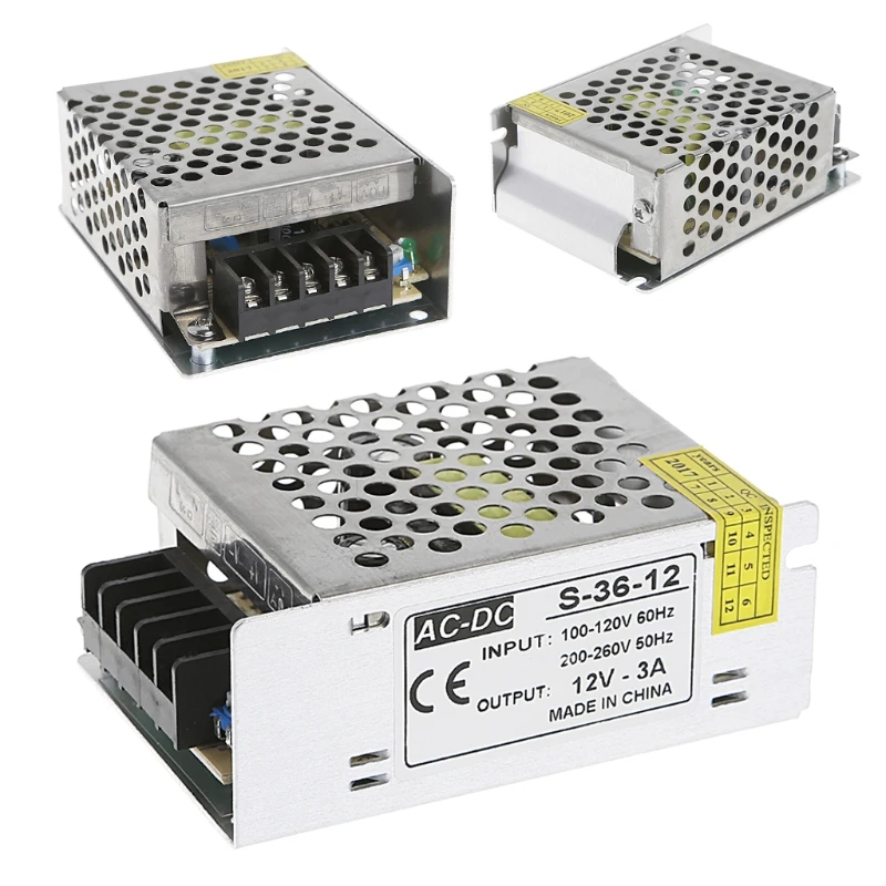 AC 100-260V к DC 12V 3A 36W переключатель питания Драйвер адаптер Светодиодный светильник Прямая поставка поддержка
