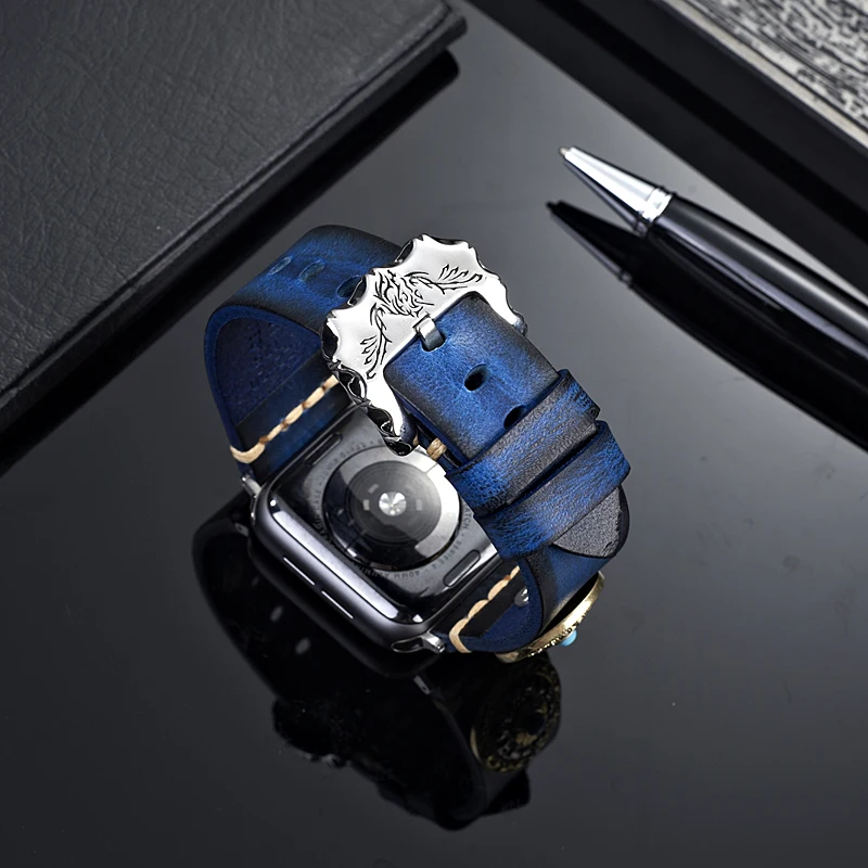 SIKAI винтажный кожаный ремешок для часов Huami Amazfit GTR 46 мм часы китайский стиль часы ремешок с поворотным компасом для HUAWEI GT