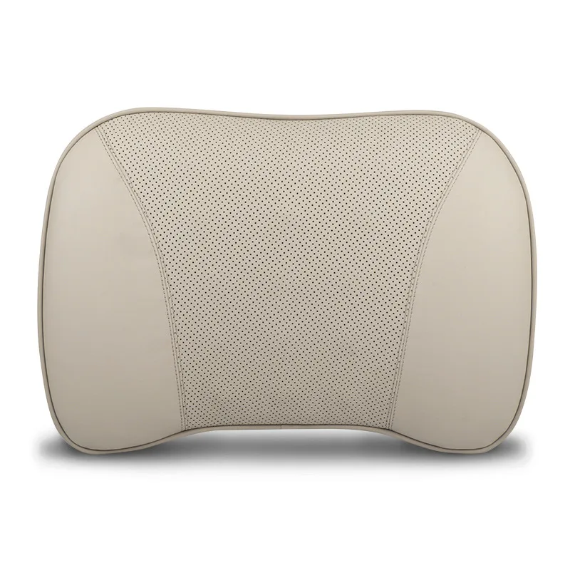 Подголовник автомобиля подушка для шеи, сиденье upport, автомобиль памяти хлопковый подголовник подушка, Талия Подушка, кожаный комплект салона автомобиля - Цвет: Beige waist 1pc
